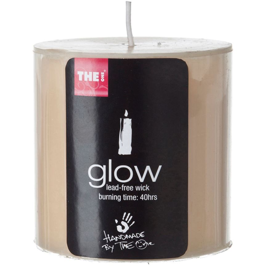 GLOW pillar candle 8x8 cream