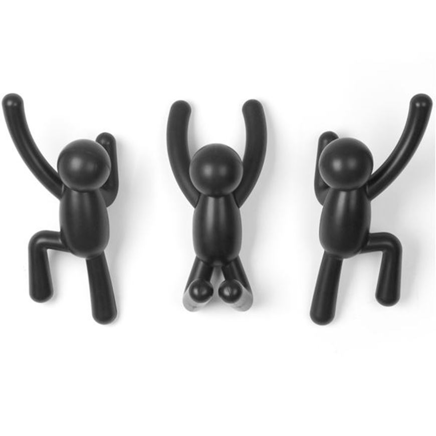 Picture of BUDDY hook black set of 3