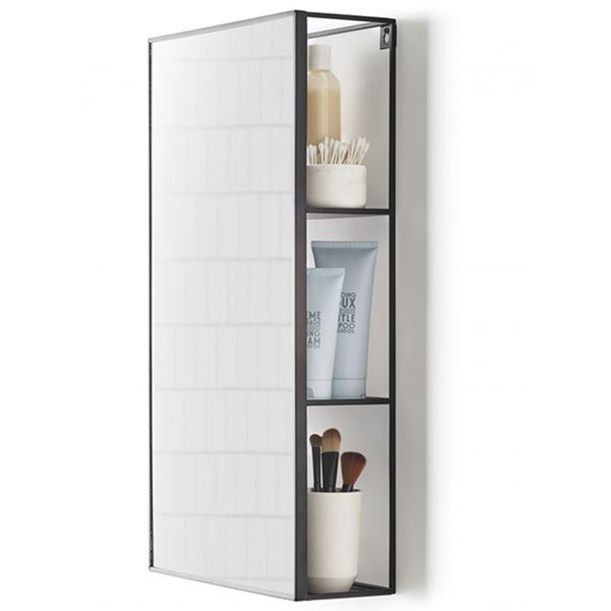 CUBIKO mirror with storage 61x31 black