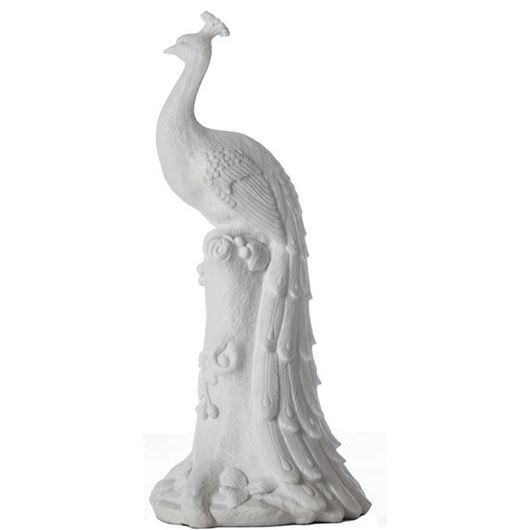 Picture of PEACOCK decoration white - H45cm