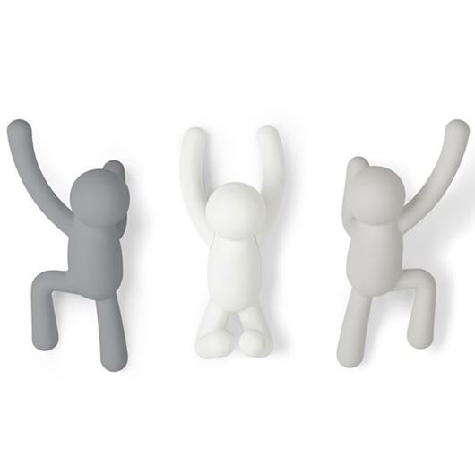 Picture of BUDDY hook grey/white set of 3