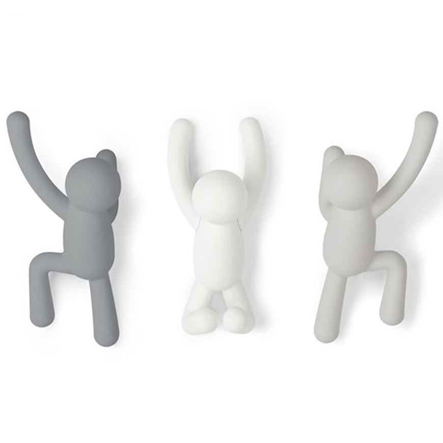 Picture of BUDDY hook grey/white set of 3