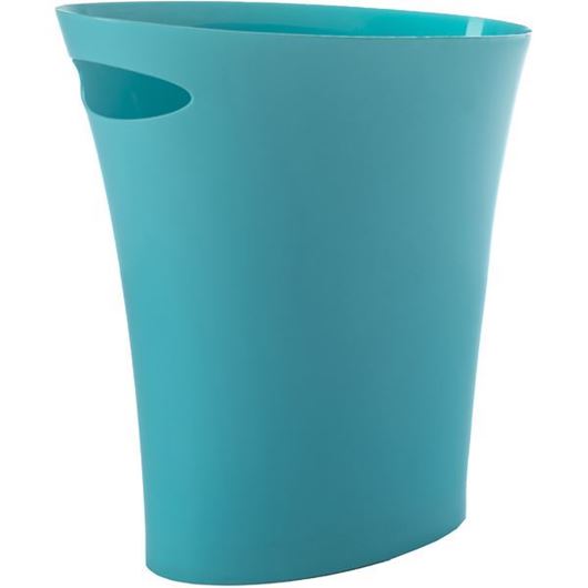 SKINNY waste can light blue