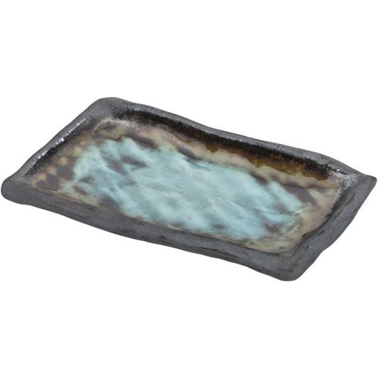 Picture of MIRREN plate blue/black - 22x13cm