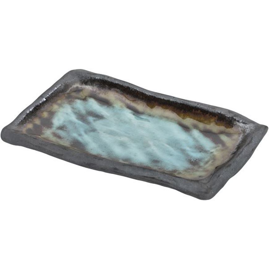 Picture of MIRREN plate blue/black - 22x13cm
