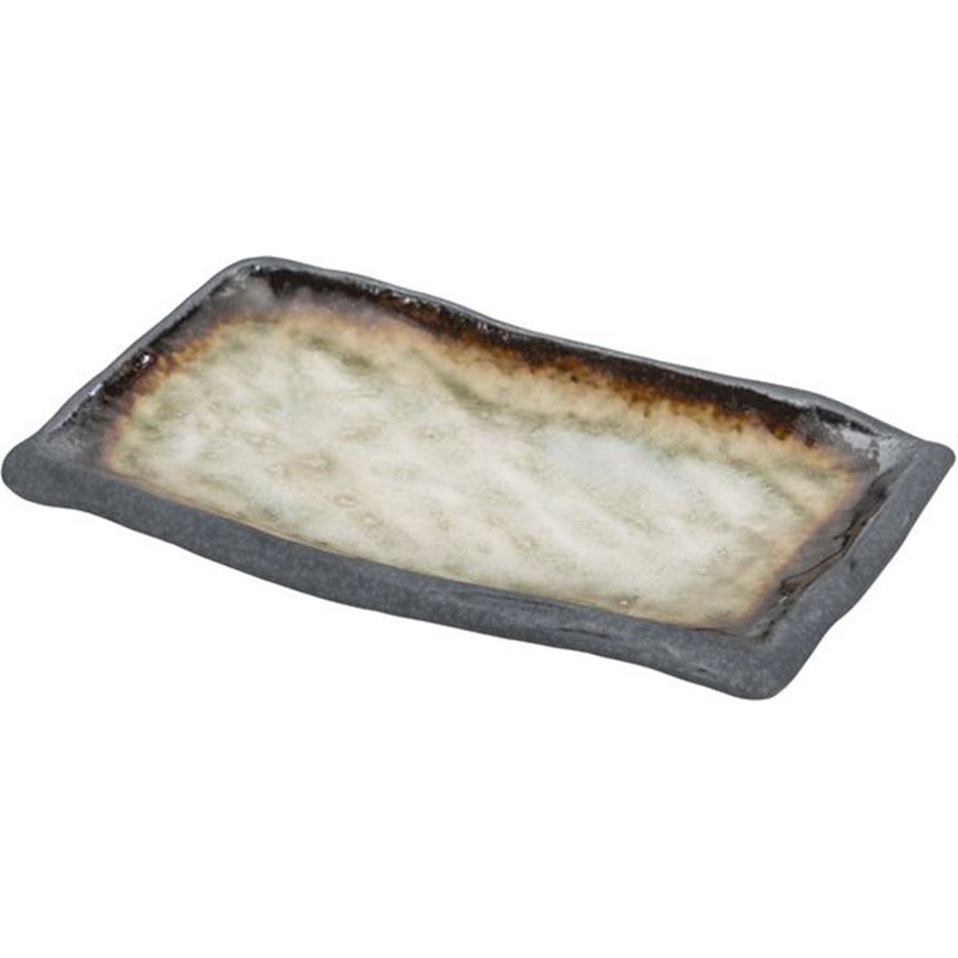 Picture of MIRREN plate cream/black - 22x13cm