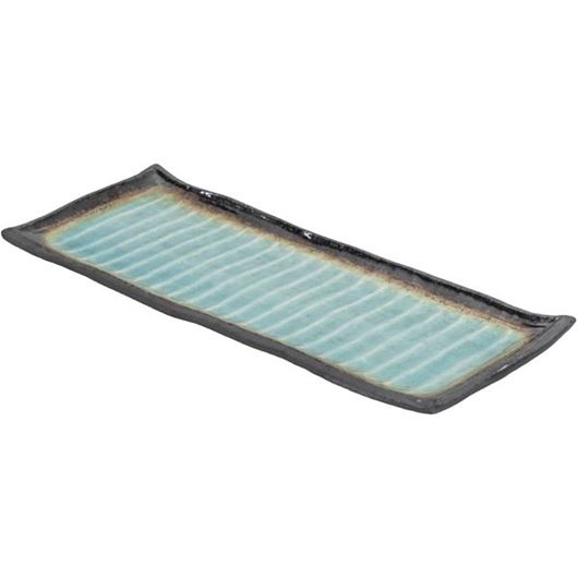 Picture of MAGNUS plate blue/brown - 39x16cm