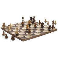 WOBBLE chess set 38x38 brown