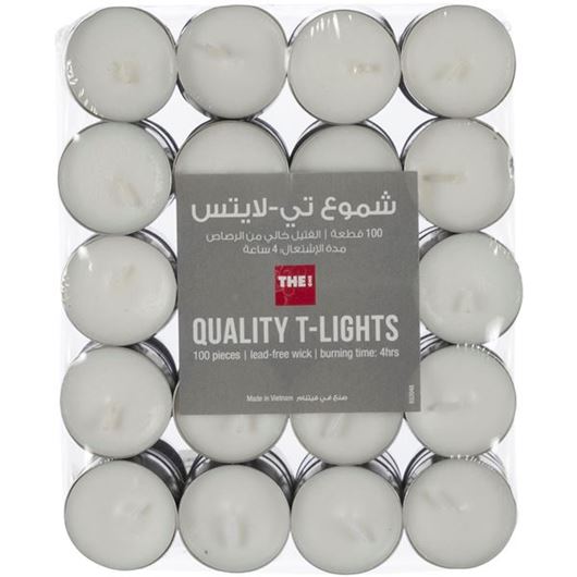 Picture of QUALITY tea light pack set of 100 white