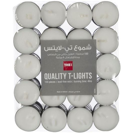 Picture of QUALITY tea light pack white set of 100