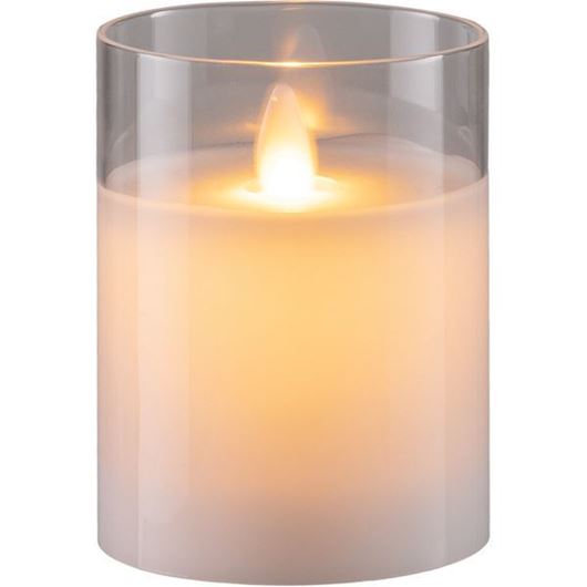 AURA flameless candle 8x10 white