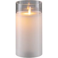 AURA flameless candle 8x15 white