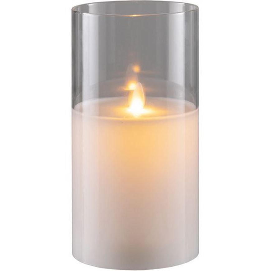 AURA flameless candle 10x20 white