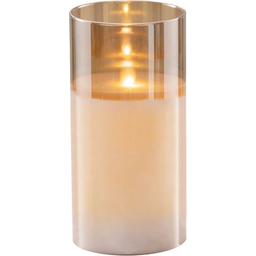 GLIMMER flameless candle 10x20 gold