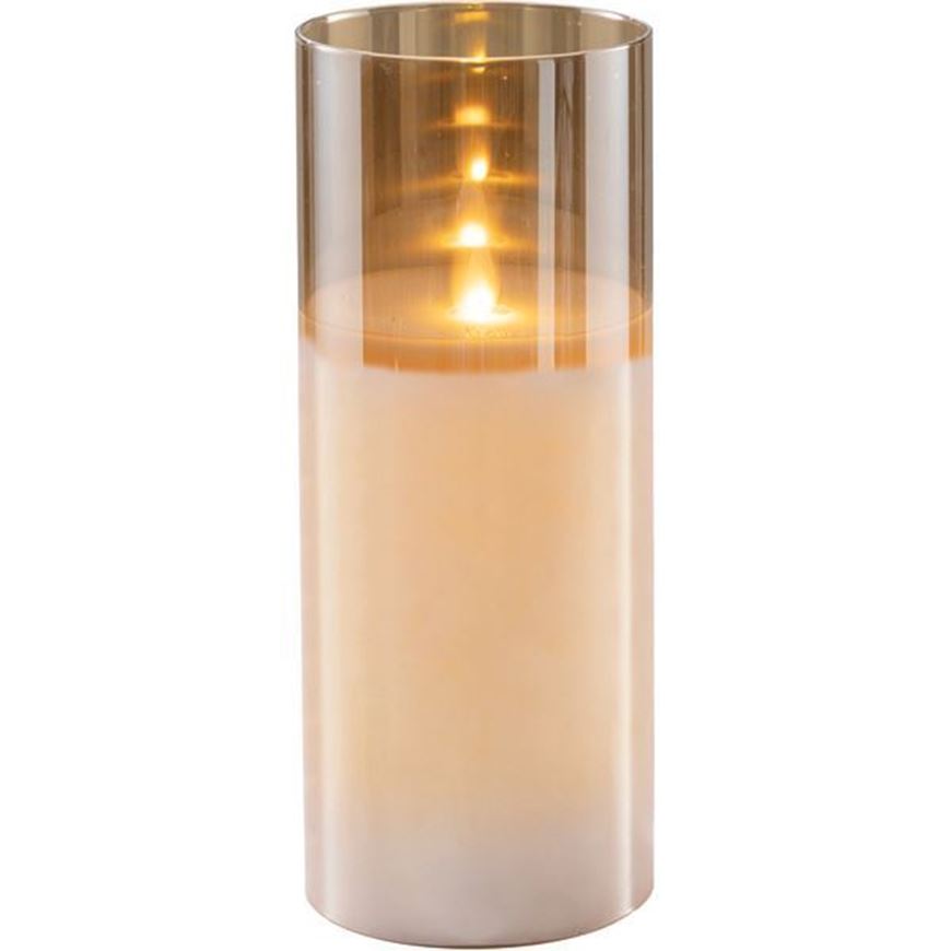 GLIMMER flameless candle 10x25 gold