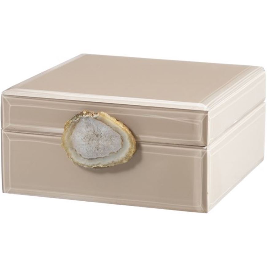 Picture of DENYA box beige - 16x16cm