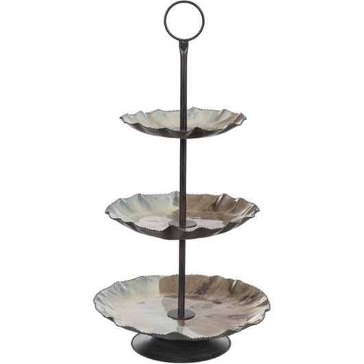 Picture of HARPER cake stand multicolour - H61cm
