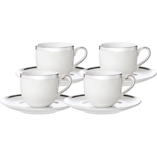 Picture of LUSTRE espresso cup and saucer set of 4 cream