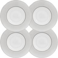 RUBEEN soup plate d24cm set of 4 white/silver