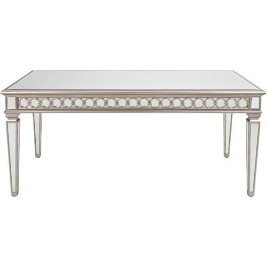 LINC dining table 180x90 clear/gold