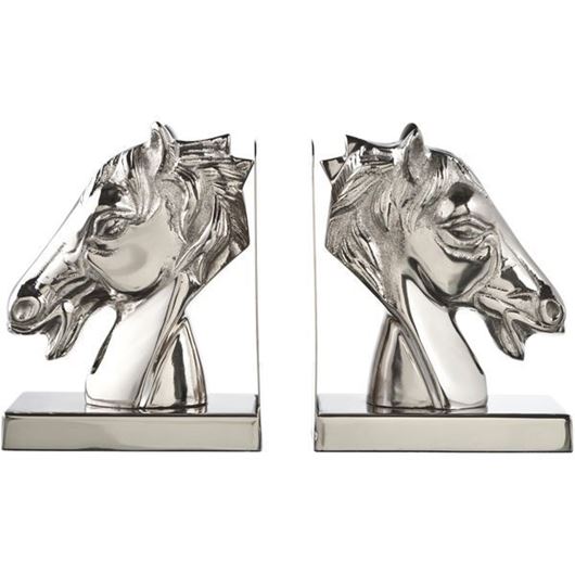 VANNI bookends h17cm set of 2 nickel