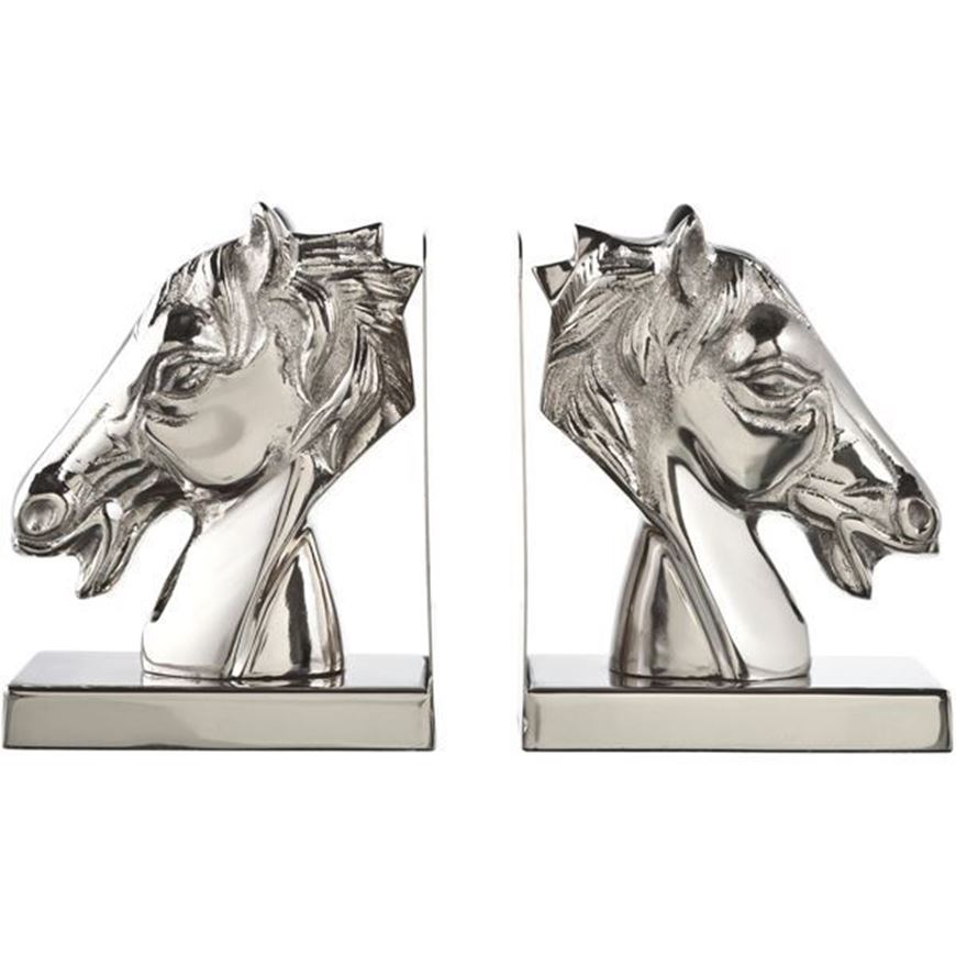 VANNI bookends h17cm set of 2 nickel