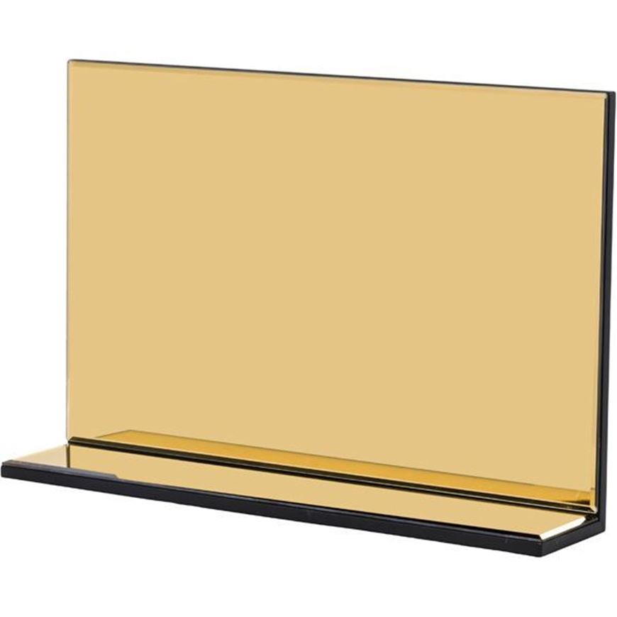 L SHAPE mirror 60x40 gold