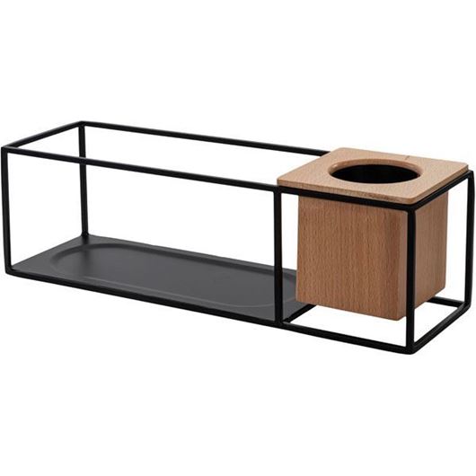 CUBIST display shelf 38x12 natural/black