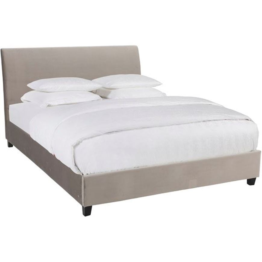 Picture of ALISA bed microfibre taupe - 160x200cm