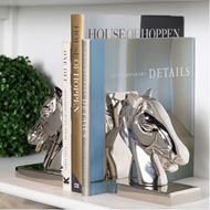 VANNI bookends h17cm set of 2 nickel