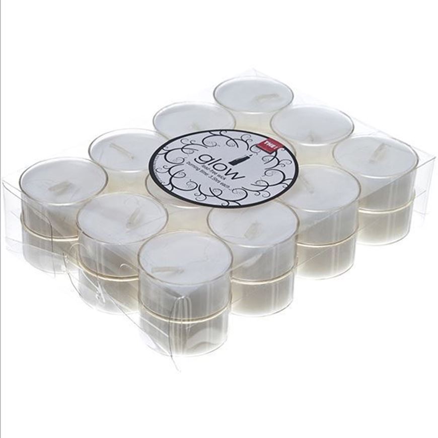 GLOW tea light set of 24 white