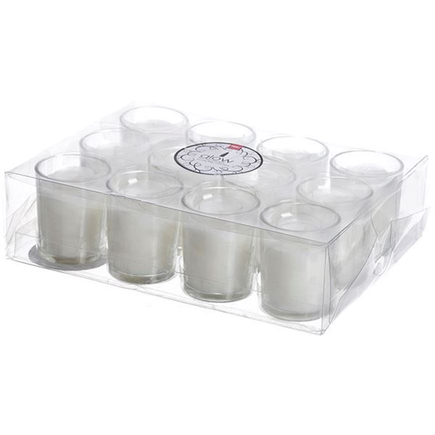 GLOW votive set of 12 white