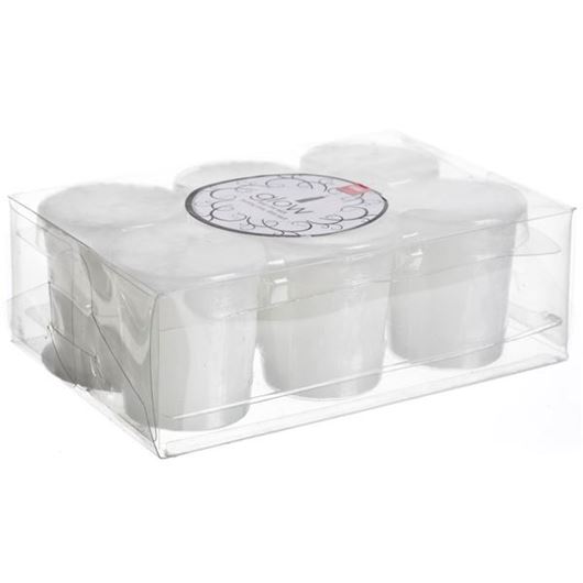 GLOW votive set of 6 small white