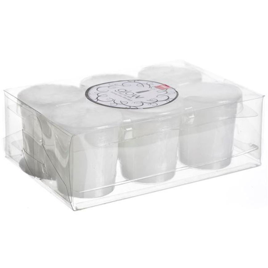 GLOW votive set of 6 small white