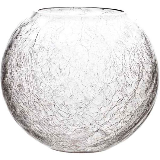 CRACKLE vase h26cm clear