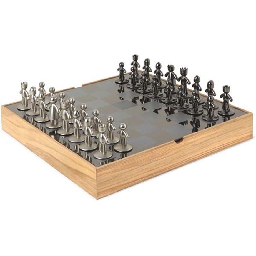 BUDDY chess set 32x32 natural