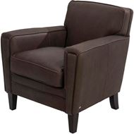 GREGORY armchair leather dark brown