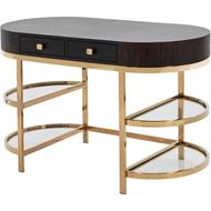 PAULO dressing table 120x60 brown/gold
