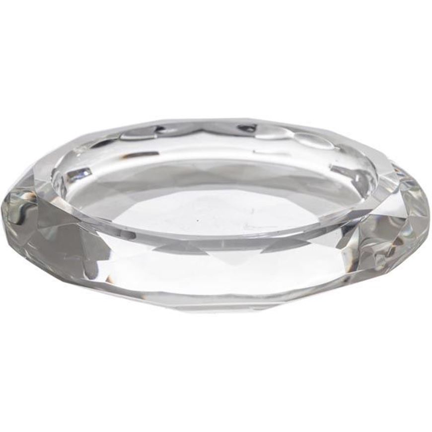 TISHA candle plate d11cm clear
