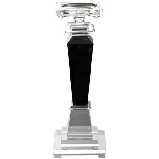 CHAY candle holder h31cm clear/black