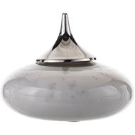 AVIK decoration with lid h14cm nickel/white