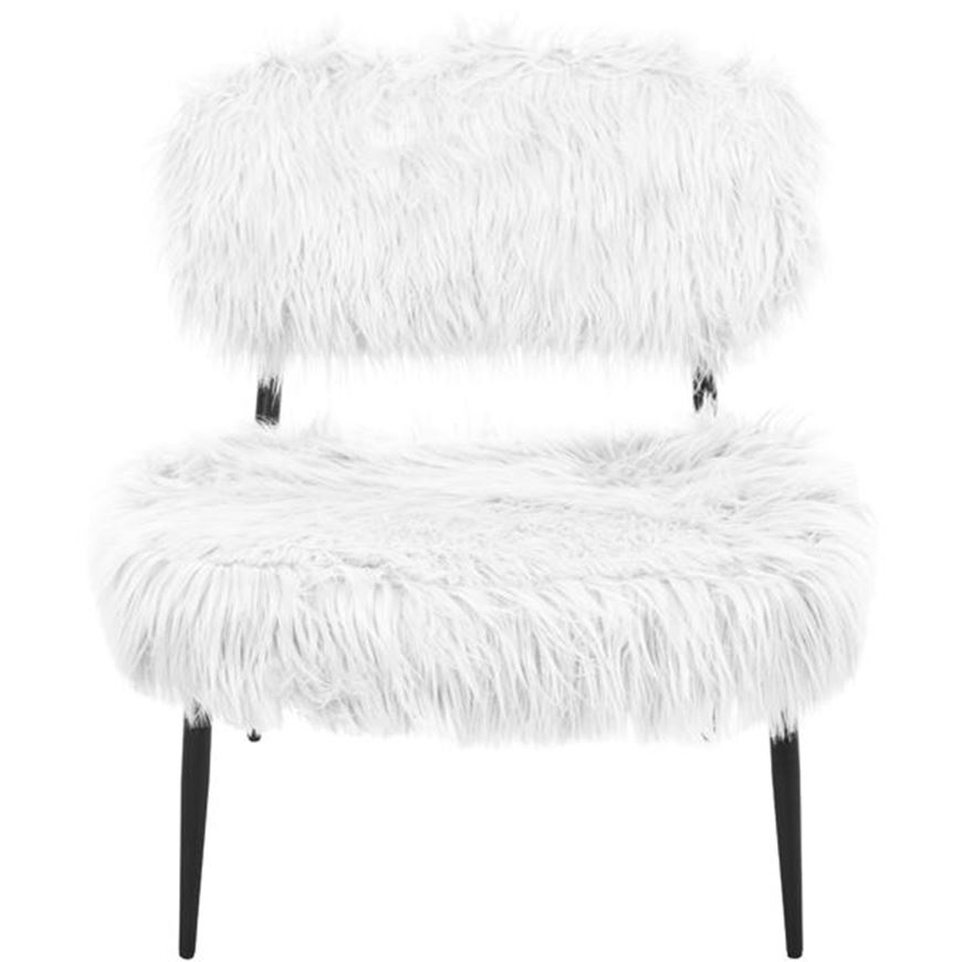 HAIRY armchair white