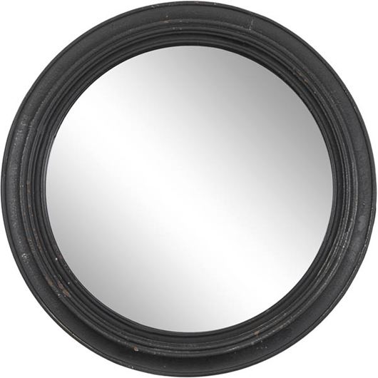 Picture of THEROS wall mirror black - dia 45cm