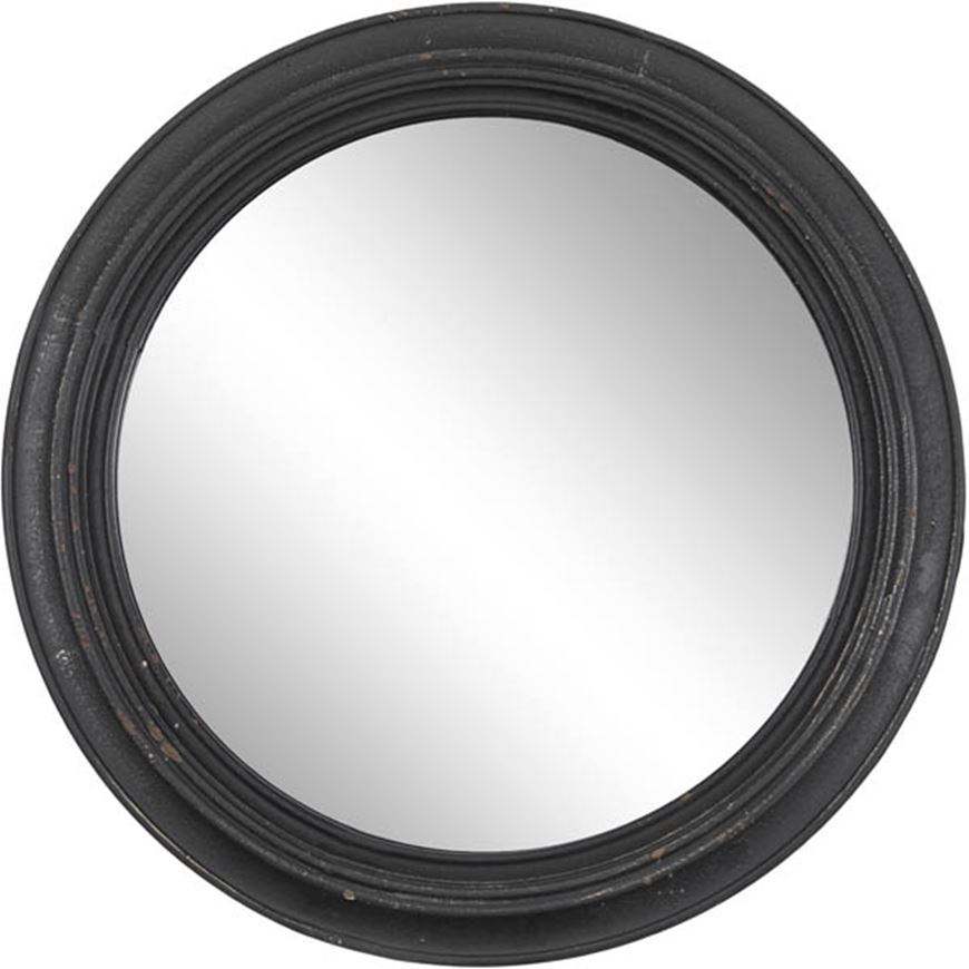 Picture of THEROS wall mirror black - dia 45cm