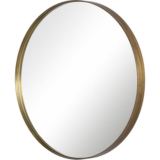 Picture of TANYA wall mirror brass - dia 120cm