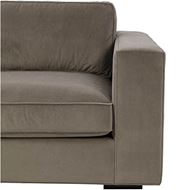 SENT sofa 2.5+chaise lounge Left microfibre taupe