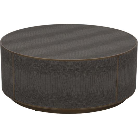 Picture of CLAUDE coffee table d100cm grey/brass