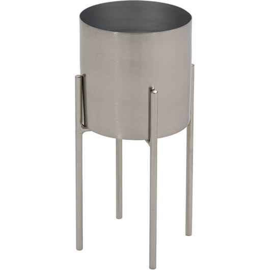 Picture of DREAM planter with stand nickel - H33cm