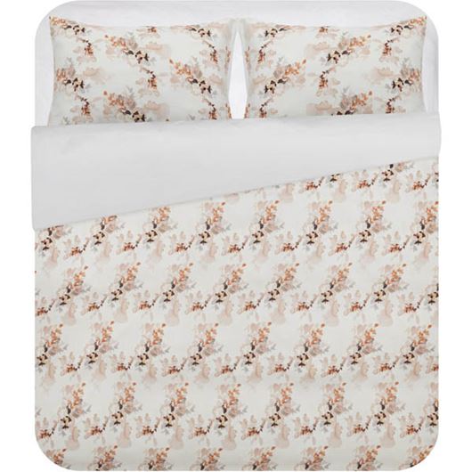 Picture of LAUREL duvet cover set of 3 cream/peach