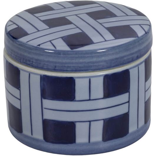 Picture of KELT jar with lid blue - H8cm